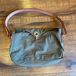 Kate Spade New York Shoulder Purse Handbag Army Green Nylon Y2K